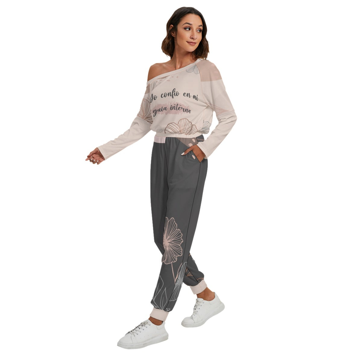 AFIRMACIONES CON PROPÓSITO OFF-SHOULDER JUMPSUIT