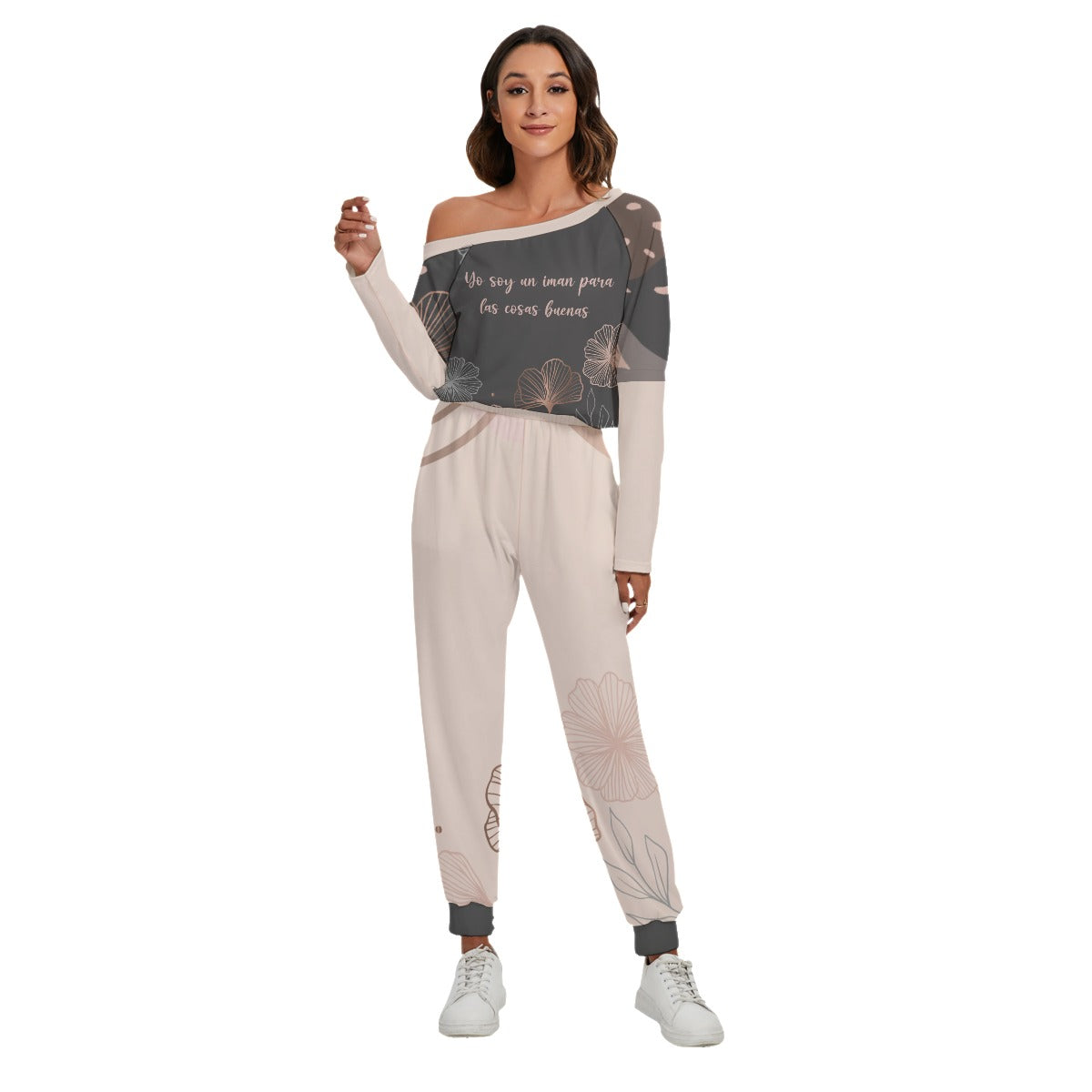 AFIRMACIONES CON PROPÓSITO OFF-SHOULDER JUMPSUIT