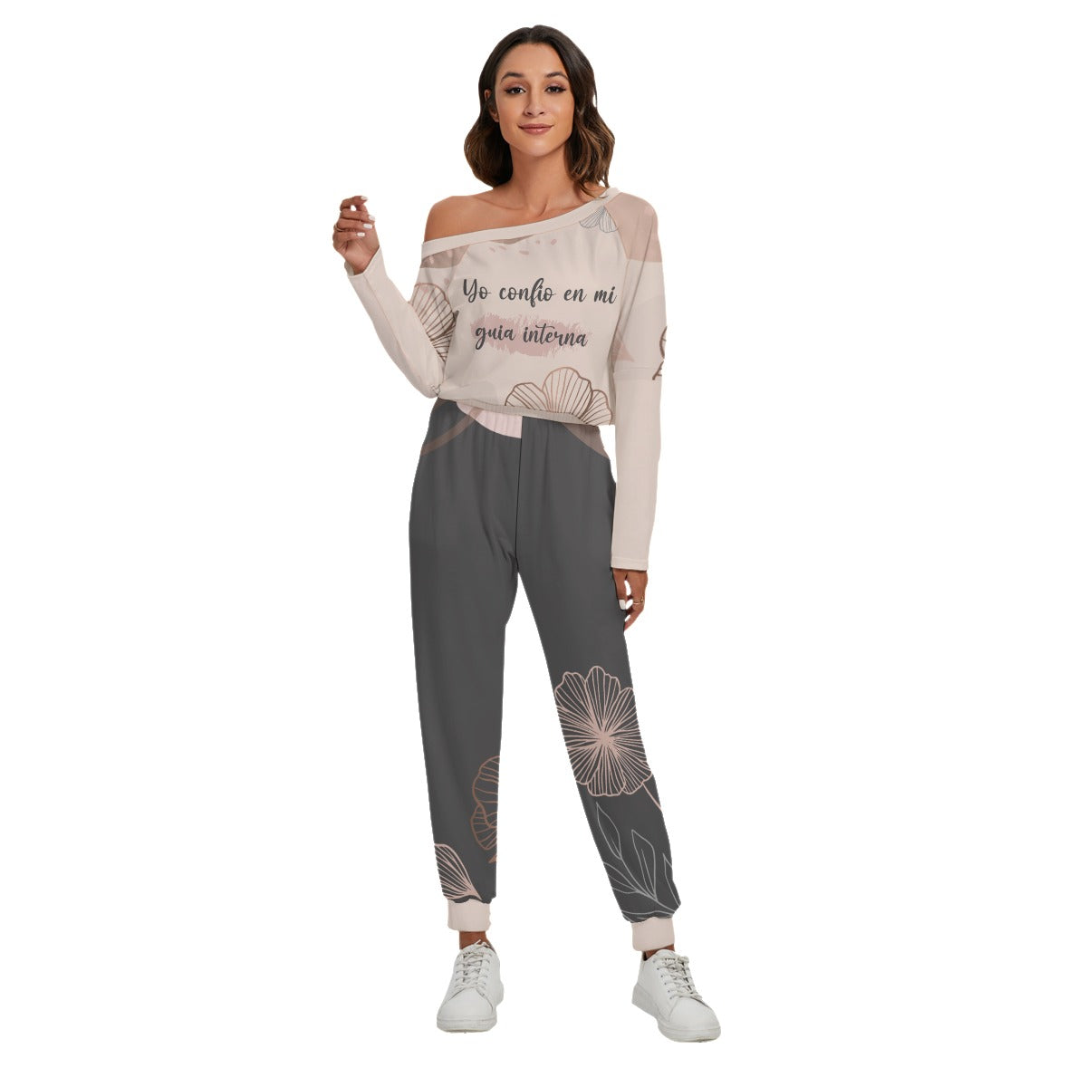 AFIRMACIONES CON PROPÓSITO OFF-SHOULDER JUMPSUIT