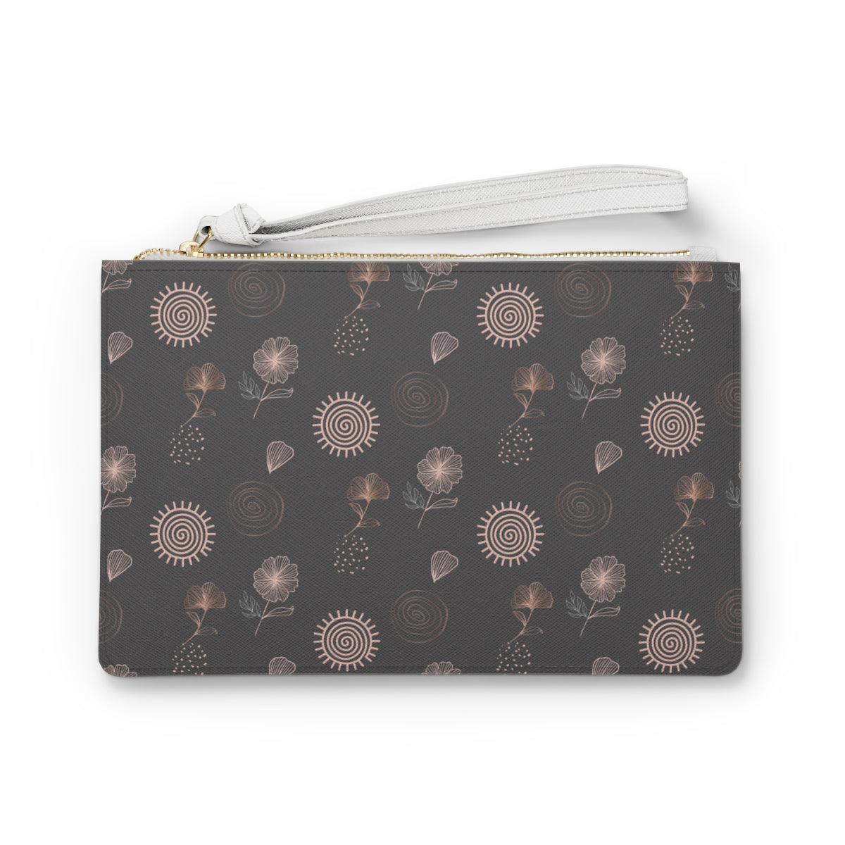AFIRMACIONES CON PROPÓSITO AWAKEN VIBRATIONS GRAY CLUTCH BAG