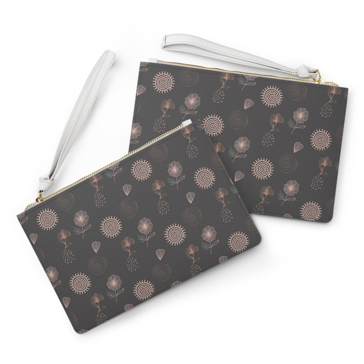 AFIRMACIONES CON PROPÓSITO AWAKEN VIBRATIONS GRAY CLUTCH BAG