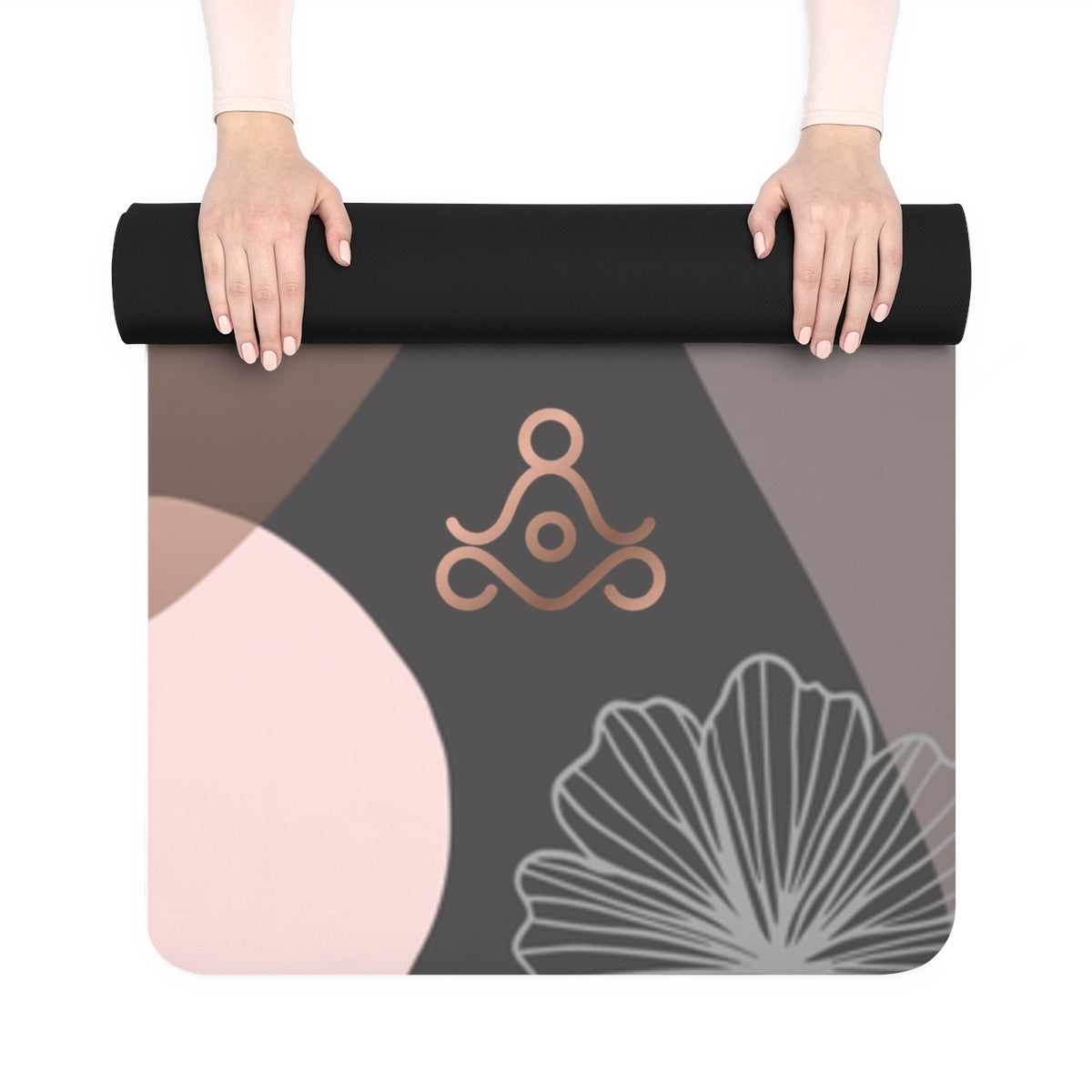 AFIRMACIONES CON PROPÓSITO GRAY YOGA MAT - CUSTOMIZE YOUR NAME