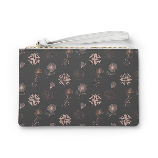 AFIRMACIONES CON PROPÓSITO AWAKEN VIBRATIONS GRAY CLUTCH BAG